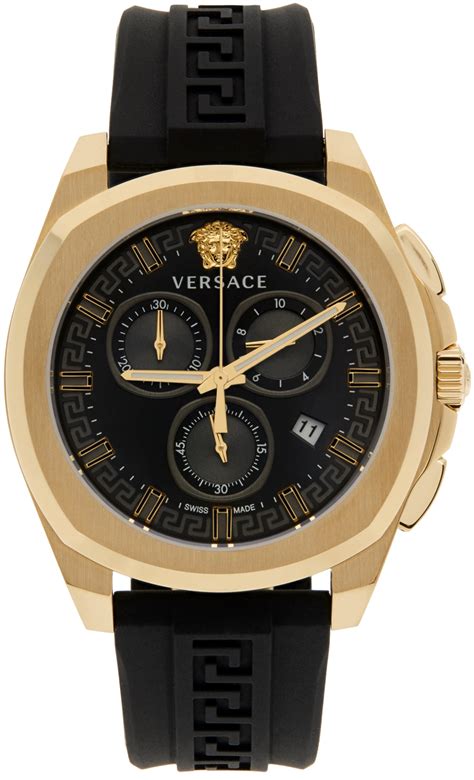 black and gold versace watch|versace chrono watch.